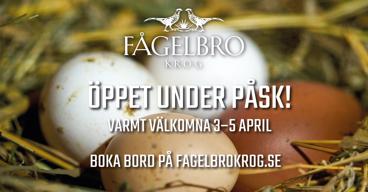 Fira påsk på Fågelbro krog 3-5 april